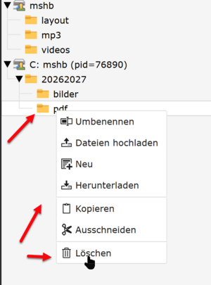 screenshot neuer Ordner bearbeiten