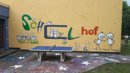 Graffiti aus unserem Projekt „Schule ohne Gewalt“