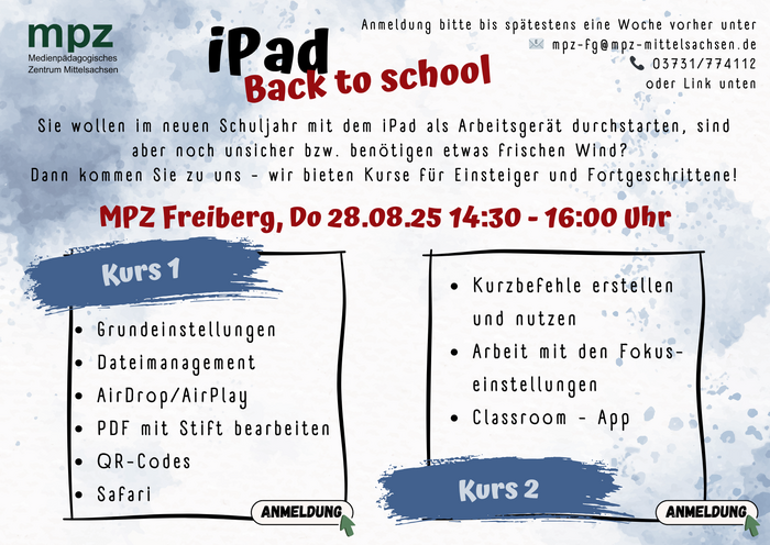 Flyer iPad back to school