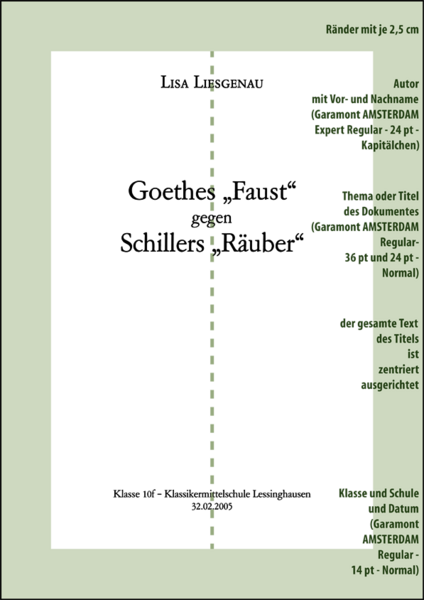 Das ordentliche Deckblatt