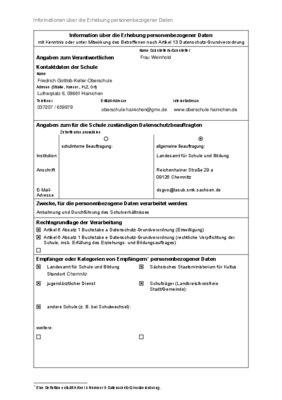 Erhebung personenbezogener Daten