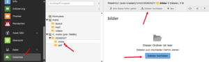 screenshot Datei hochladen