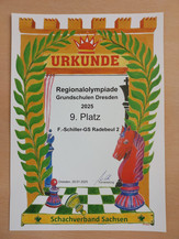 Schachurkunde Platz 9