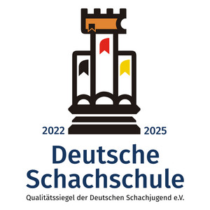 Man sieht ein das Logo der deutschen Schachschule 2022 bis 2025.