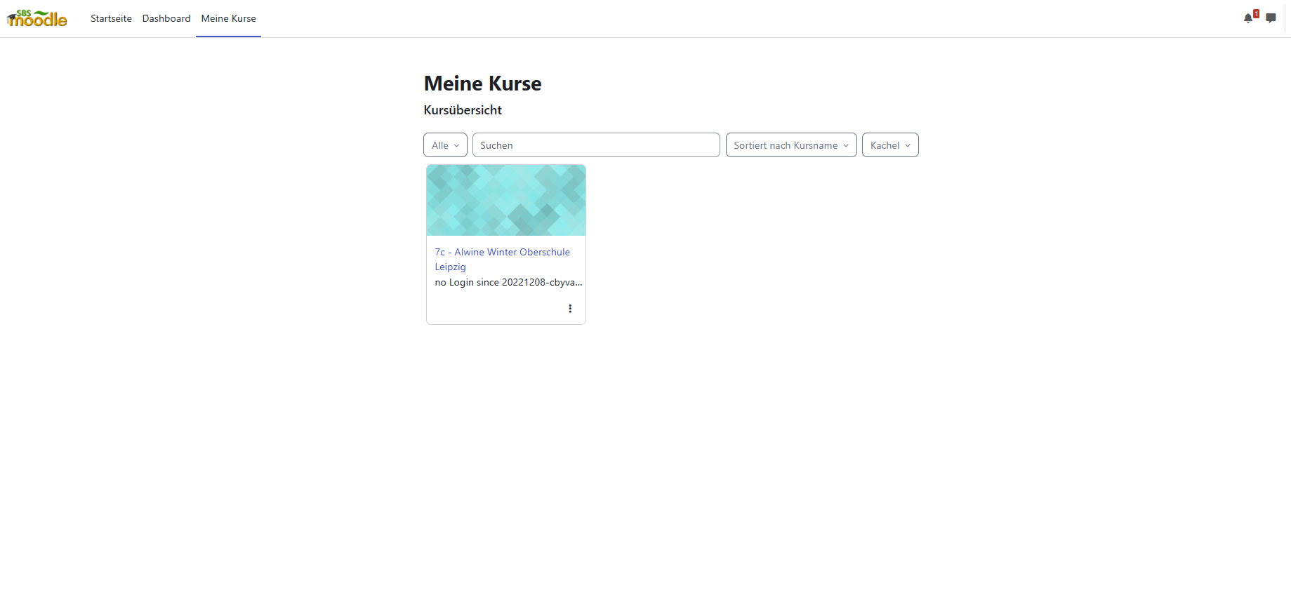 Moodle Kursübersicht