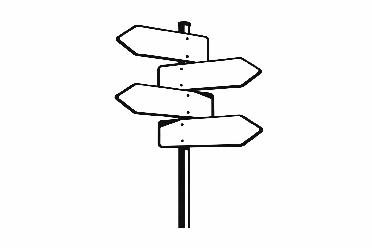 Symbolischer Wegweiser zur Berufsorientierung